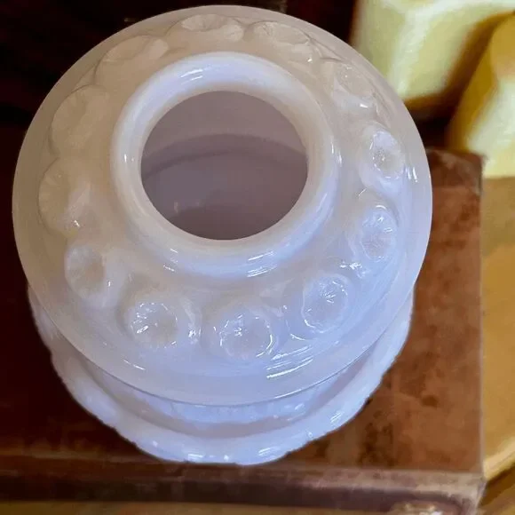 L.E. Smith Moon & Star Fairy Lamp – Tuscan Pink – Weishar Glass USA - Picture 4 of 4